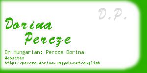 dorina percze business card